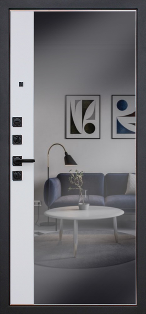 Стальная дверь «Дельта» с зеркалом