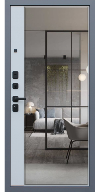 Стальная дверь «Манчестер с зеркалом»