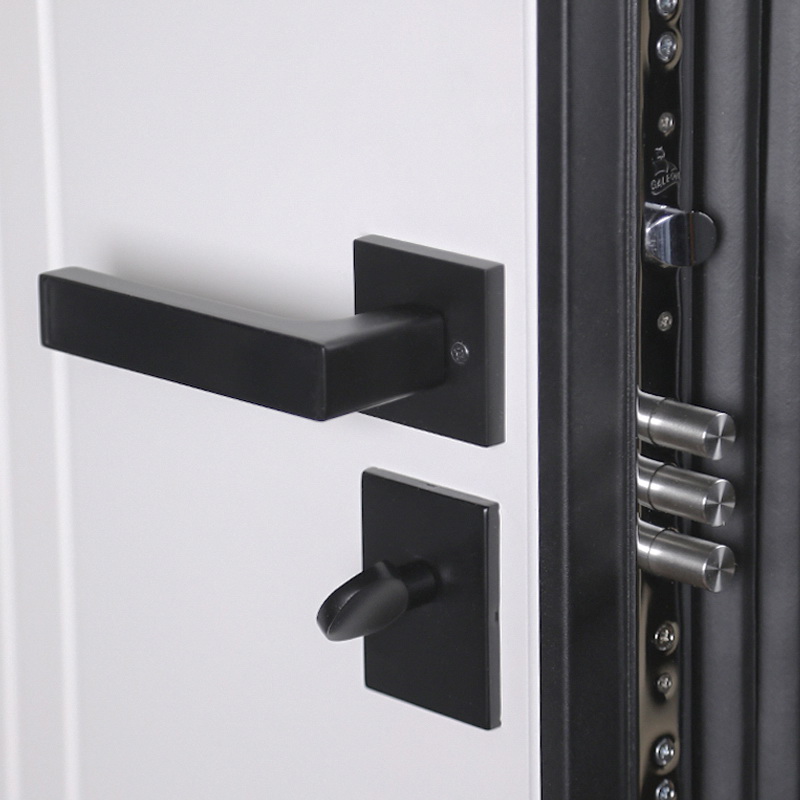 Стальная дверь «Конструктор» (Умная электронная дверная ручка с отпечатком пальца модель Smart lock T888 Черная)