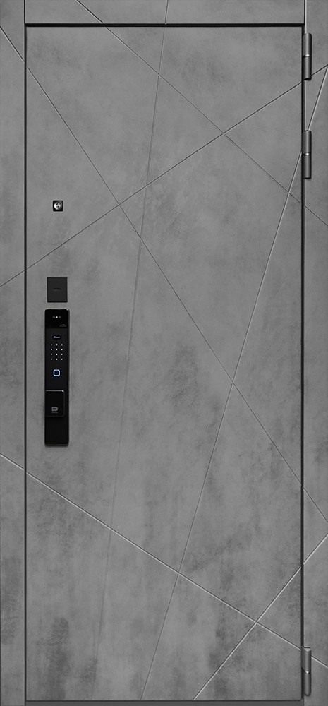 Стальная дверь «Дуэт Б с зеркалом» (биометрический замок Smart lock К06)