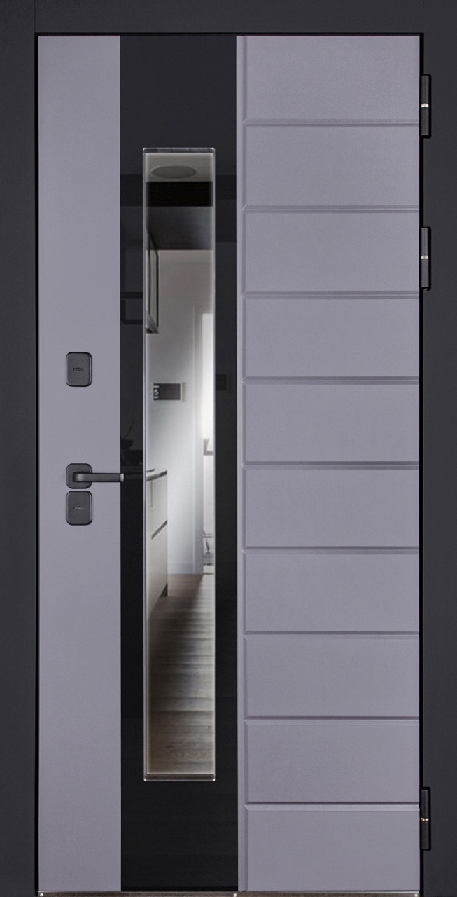 Стальная дверь Терморазрыв 3К «Снегирь с окном»