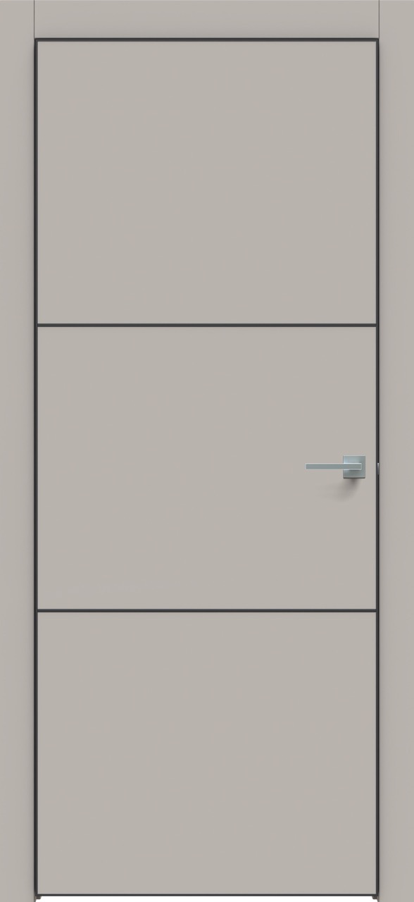  Дверь межкомнатная Triadoors 705. Шелл грей. Кромка: Алюм. черный