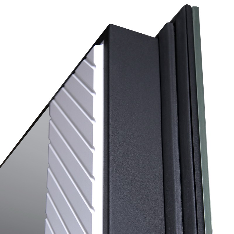 Стальная дверь «Санторини» с зеркалом (адаптивная замковая часть).