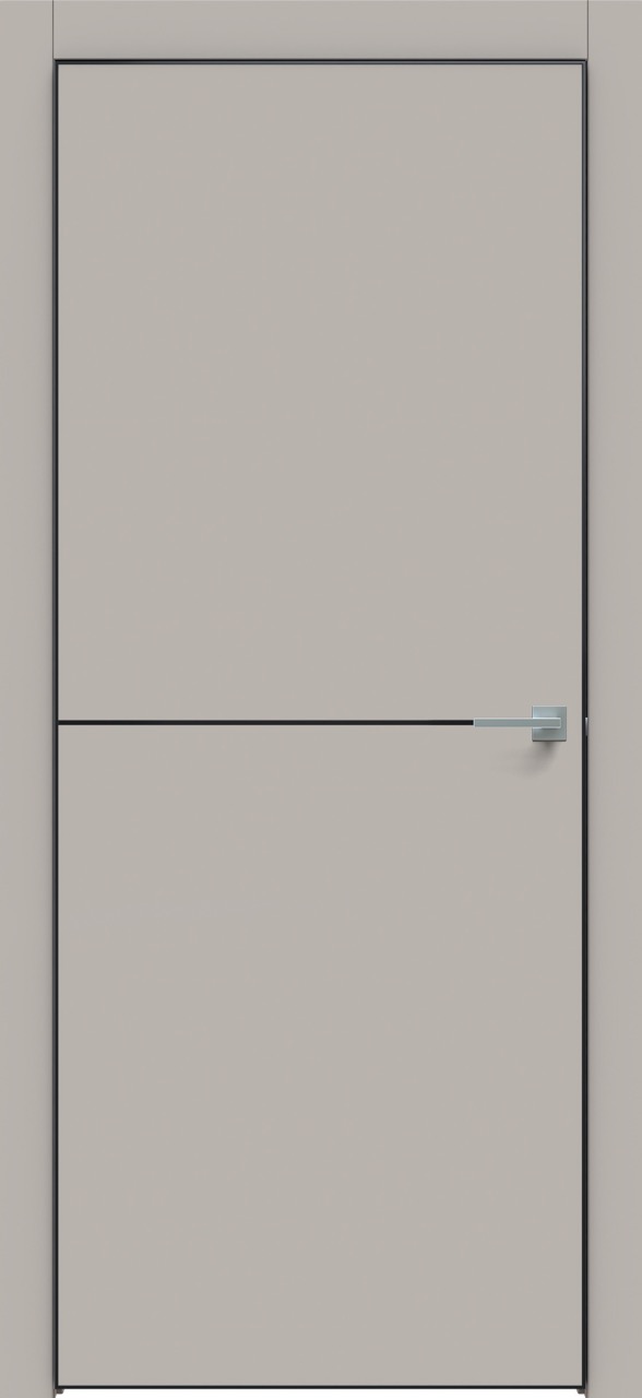 Дверь межкомнатная Triadoors 709. Шелл грей. Кромка: Алюм. черный