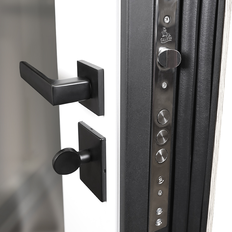 Стальная дверь «Конструктор» (Умная электронная дверная ручка с отпечатком пальца модель Smart lock T888 Черная)