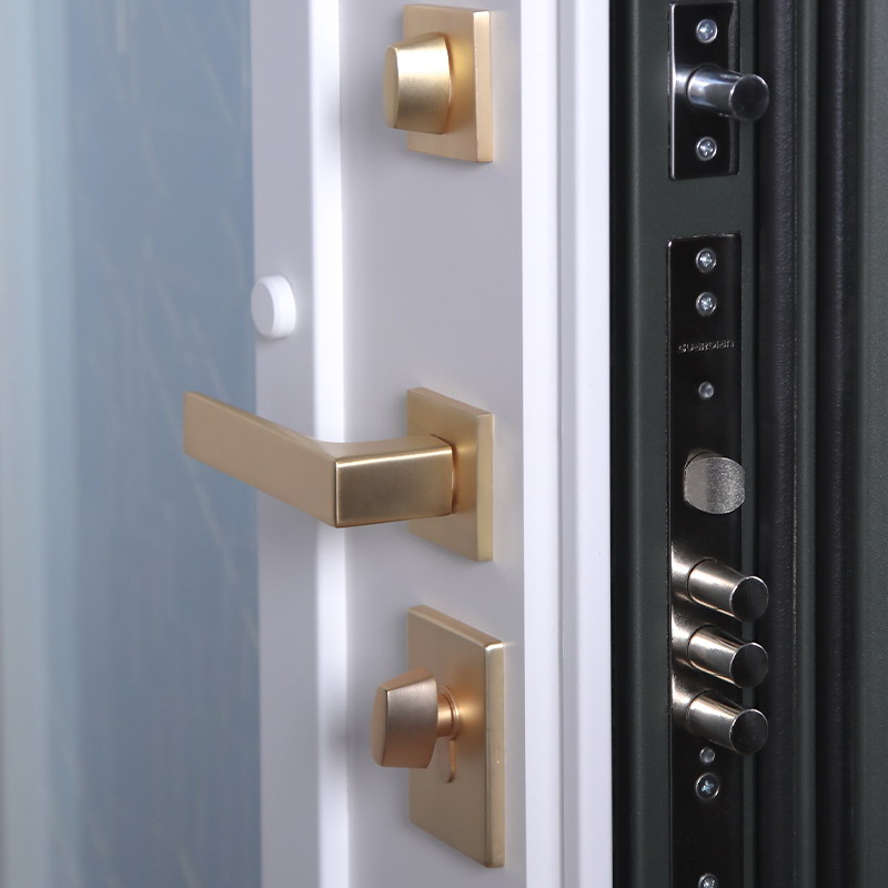 Стальная дверь Терморазрыв 3К «Изумруд» с окном и лазерной резкой