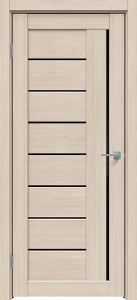 Дверь межкомнатная a-LaDoors L8. Лиственница кремовая. Черный лакобель