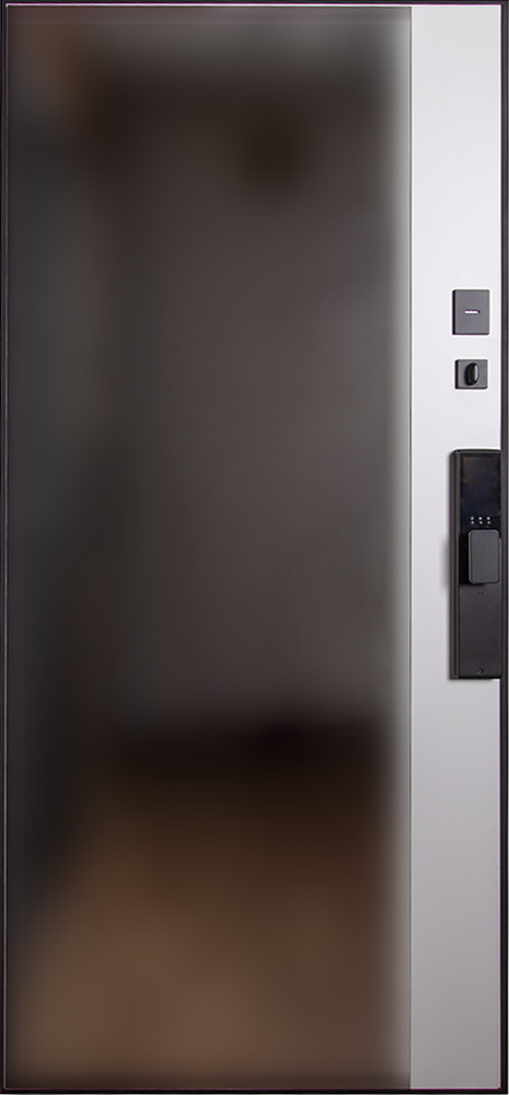 Стальная дверь «Конструктор» с зеркалом (биометрический замок Smart lock Y12)