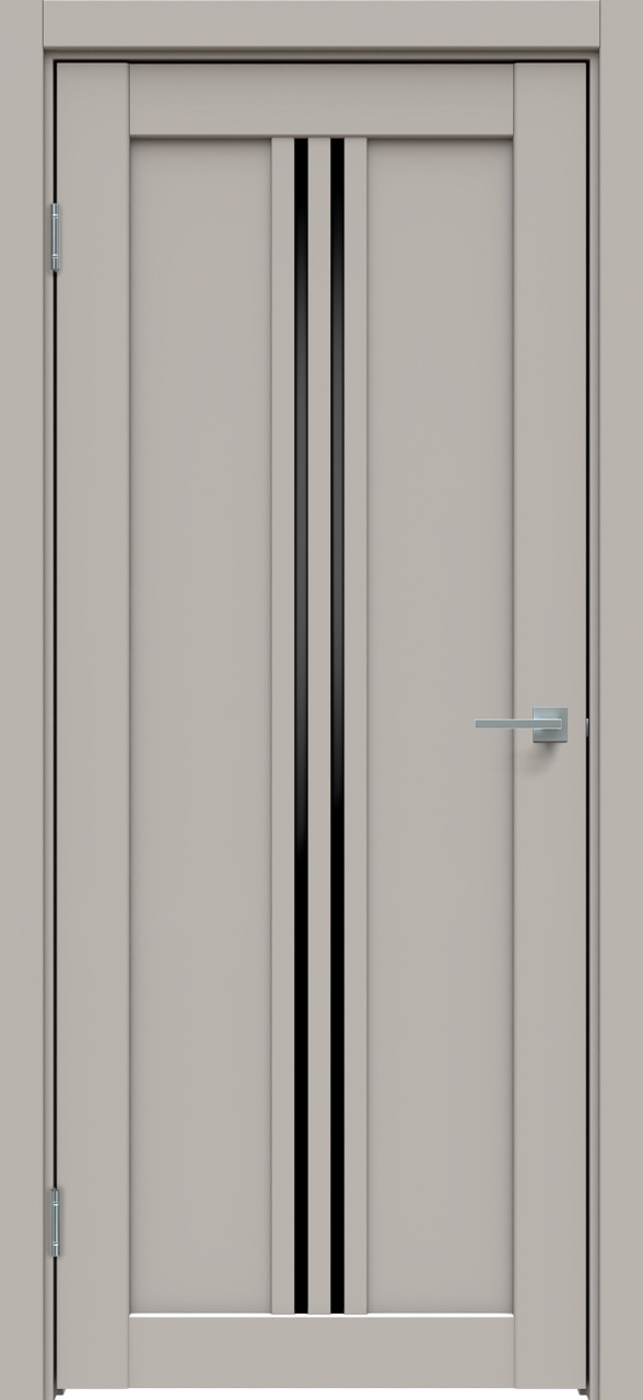  Дверь межкомнатная Triadoors 603. Шелл грей. Стекло: Черный лакобель.